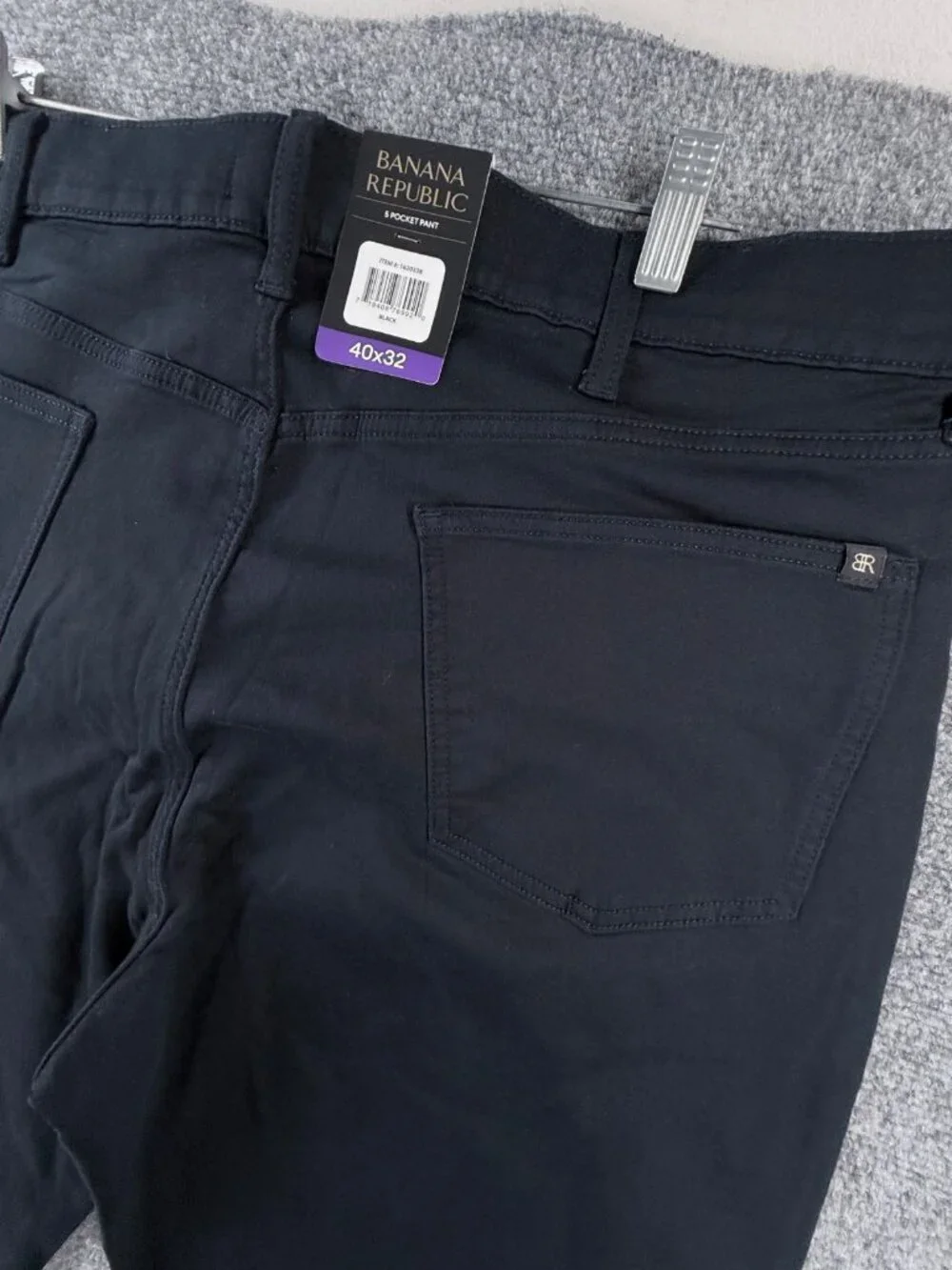 NWT Banana Republic Men 5 Pocket Pants Navy Black Size 40X32 Cotton Chino Casual